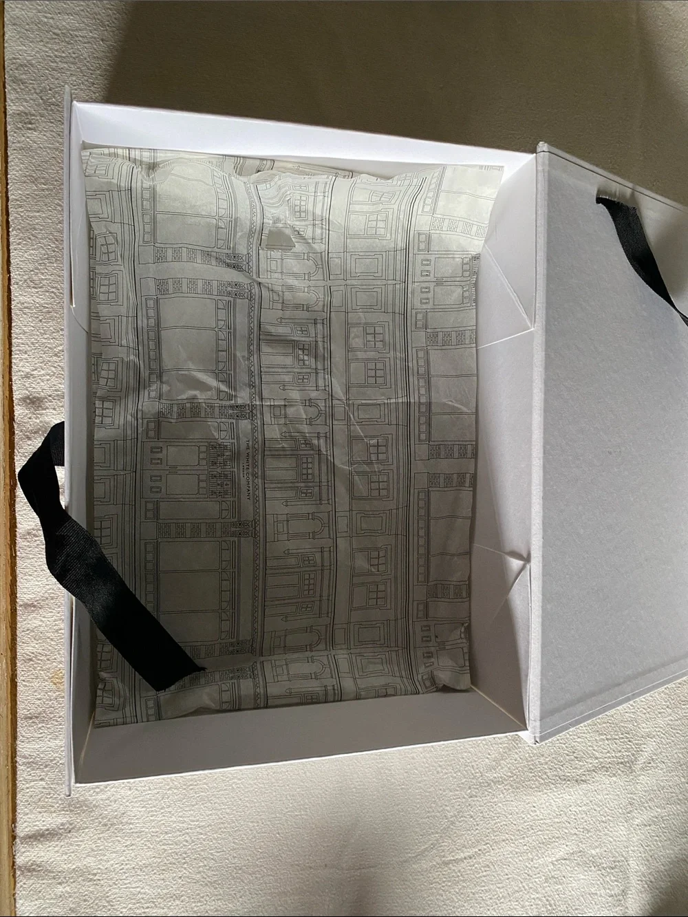 The White Company Gift Box with black bow Box Only